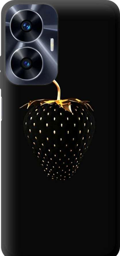 Чехол на Realme C55 Черная клубника (3585b-2992-42517)