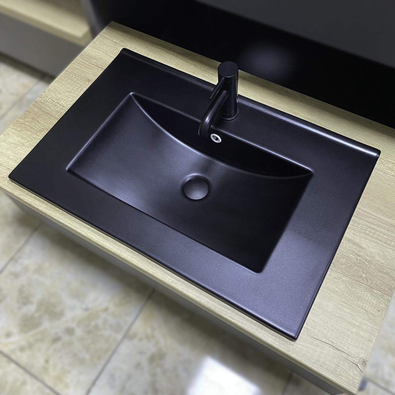 Умывальник врезной VBI FERRARA 70 Black Matt (2808389317)