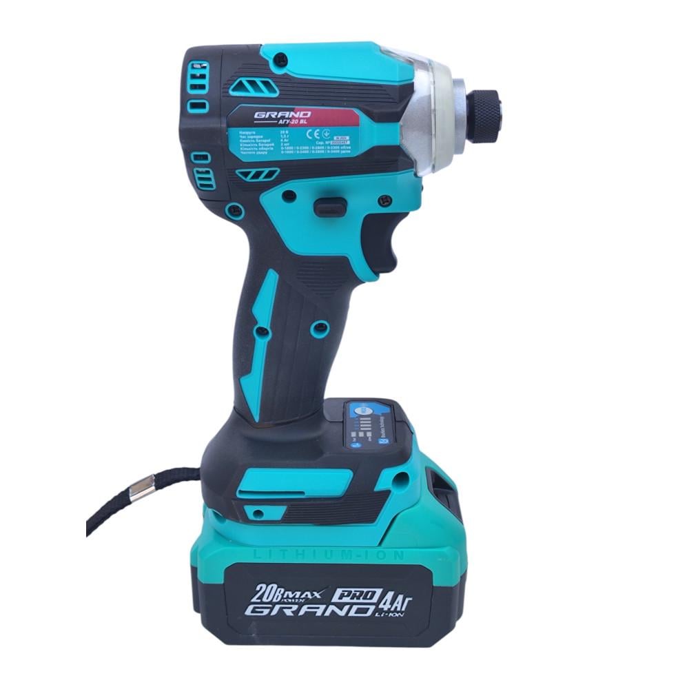 Гайковерт акумуляторний ударний Grand АГУ-20 BL - фото 10 Гайковерт акумуляторний ударний Grand АГУ-20 BL - фото 10