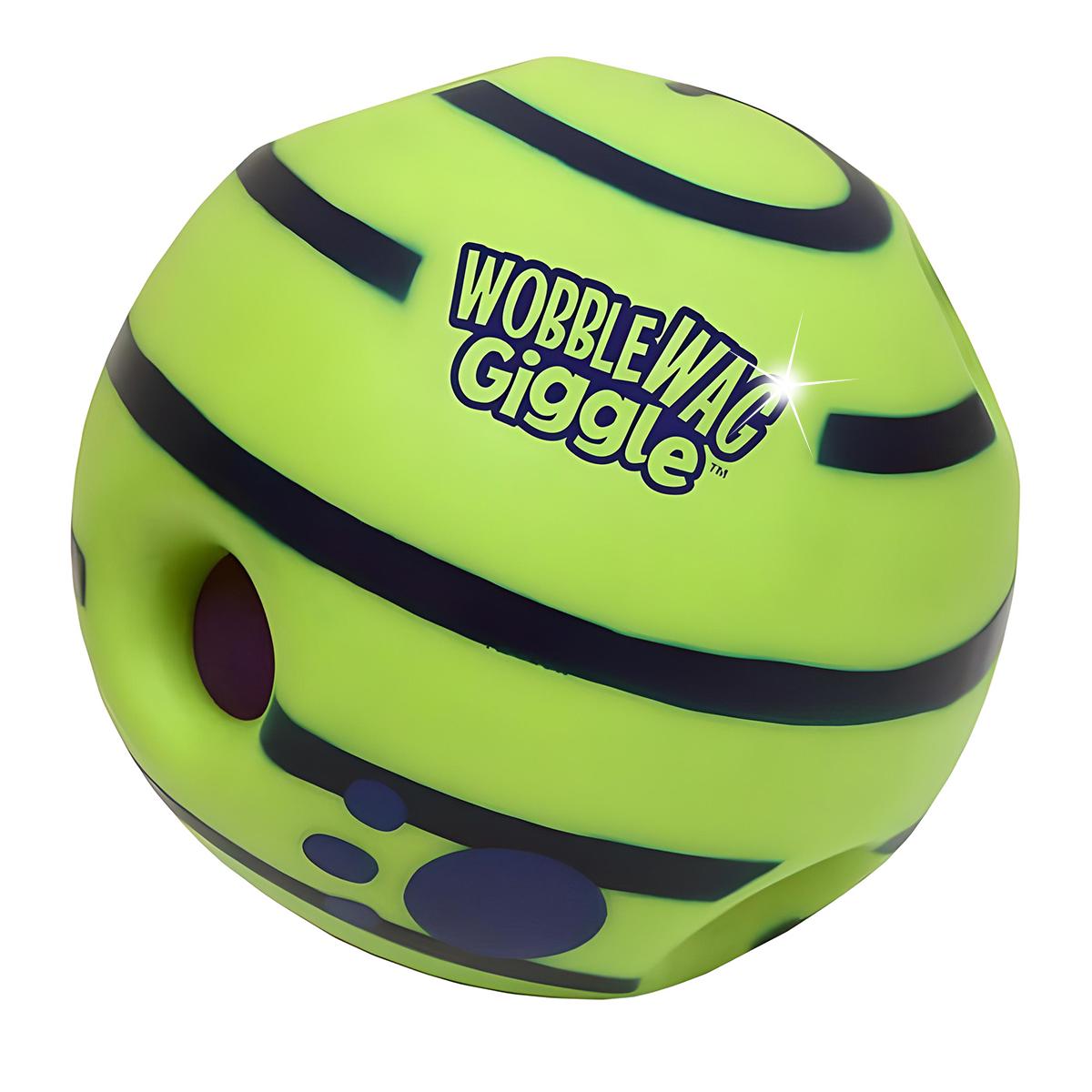 Игрушка для собак мяч интерактивный для всех пород Wobble Wag Giggle Green (88521) - фото 1