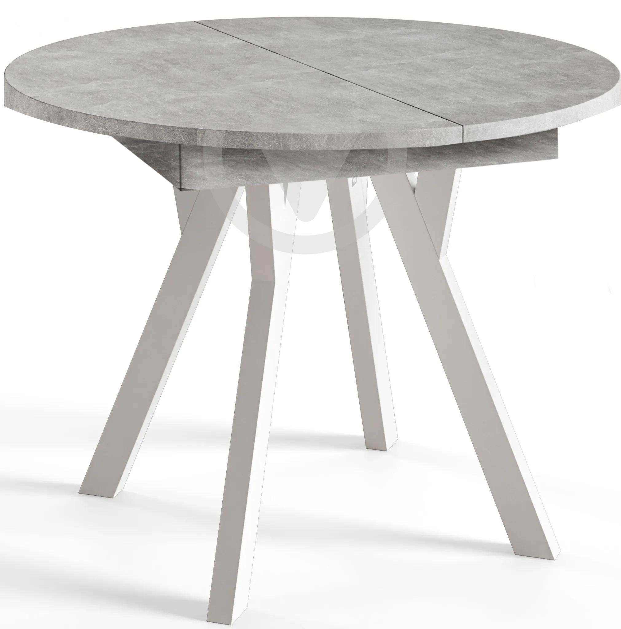 Стол кухонный раскладной RoMax Lite Slide Loft 110x110 см Индастриал/Белый - фото 1