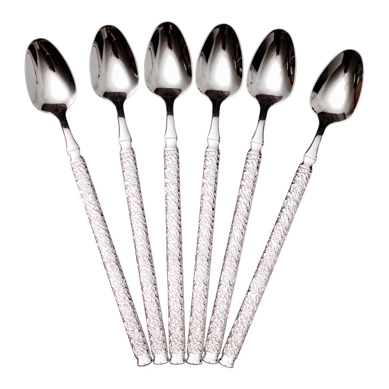 Набор десертных ложек из нержавеющей стали HP-8-38 20 см 6 шт. Серебряный (A-034708)