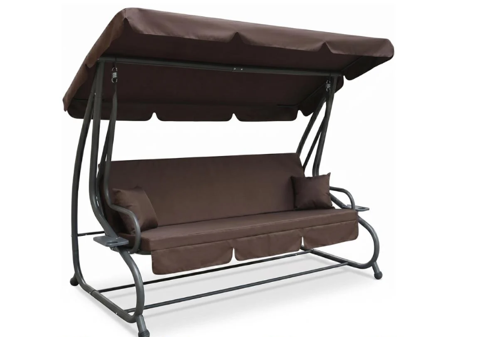 Садова гойдалка LEOBRO Luxury з подушками Plus Brown (LB-1048)