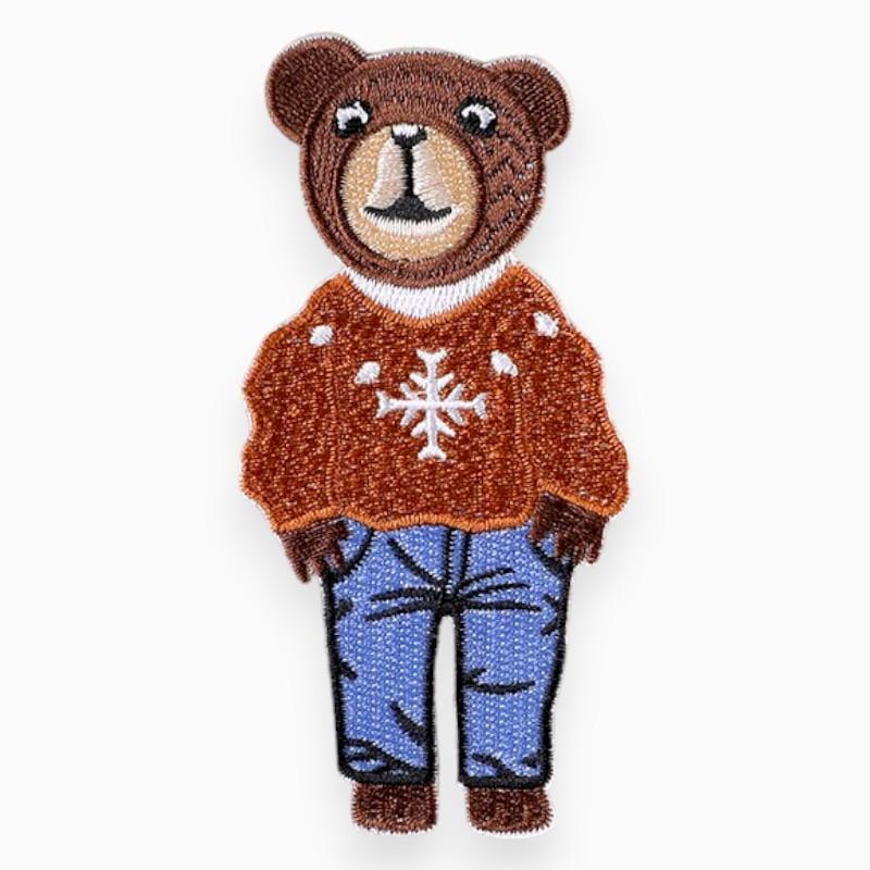 Аплікація Bear in a sweater самоклеюча 11х5,3 см 1 шт. Коричневий (АС1105ж08)