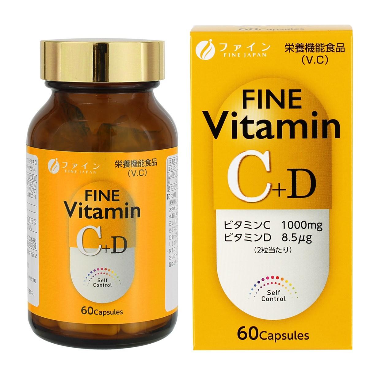 Витамины Fine Japan Vitamin C+D C+D 60 капсул (2387697043)