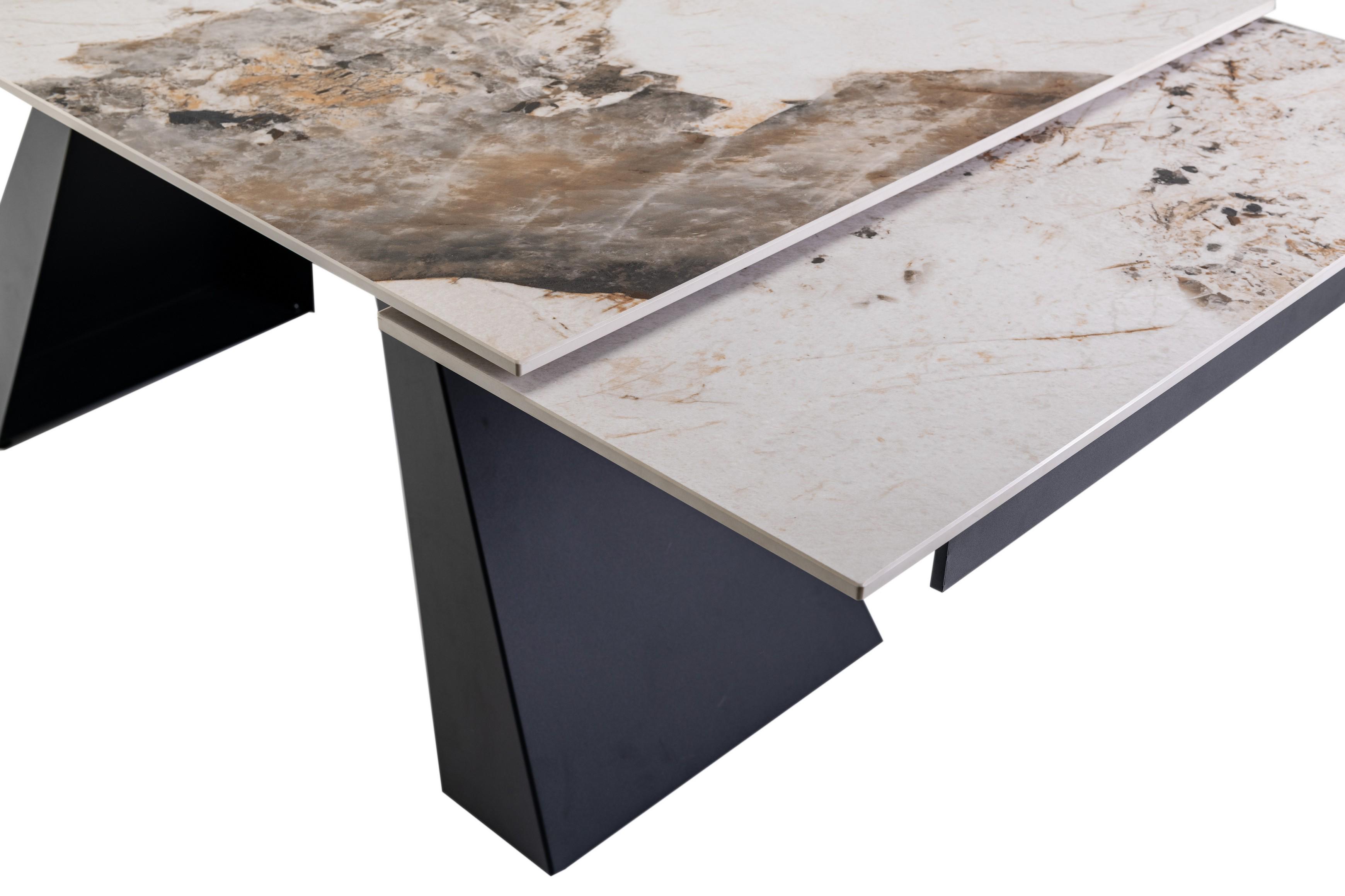 Стол обеденный раздвижной Vetro Mebel Чезаре 1600-2400x900x760 мм Патагония/Черный (TМL-1100) - фото 11 Стол обеденный раздвижной Vetro Mebel Чезаре 1600-2400x900x760 мм Патагония/Черный (TМL-1100) - фото 11