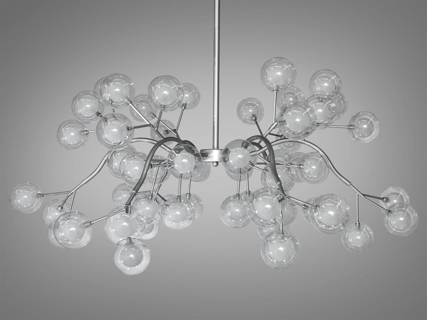 Люстра подвесная Светлячок 54 ламп Хром сатин (886-54B SL ) - фото 2 Люстра подвесная Светлячок 54 ламп Хром сатин (886-54B SL ) - фото 2