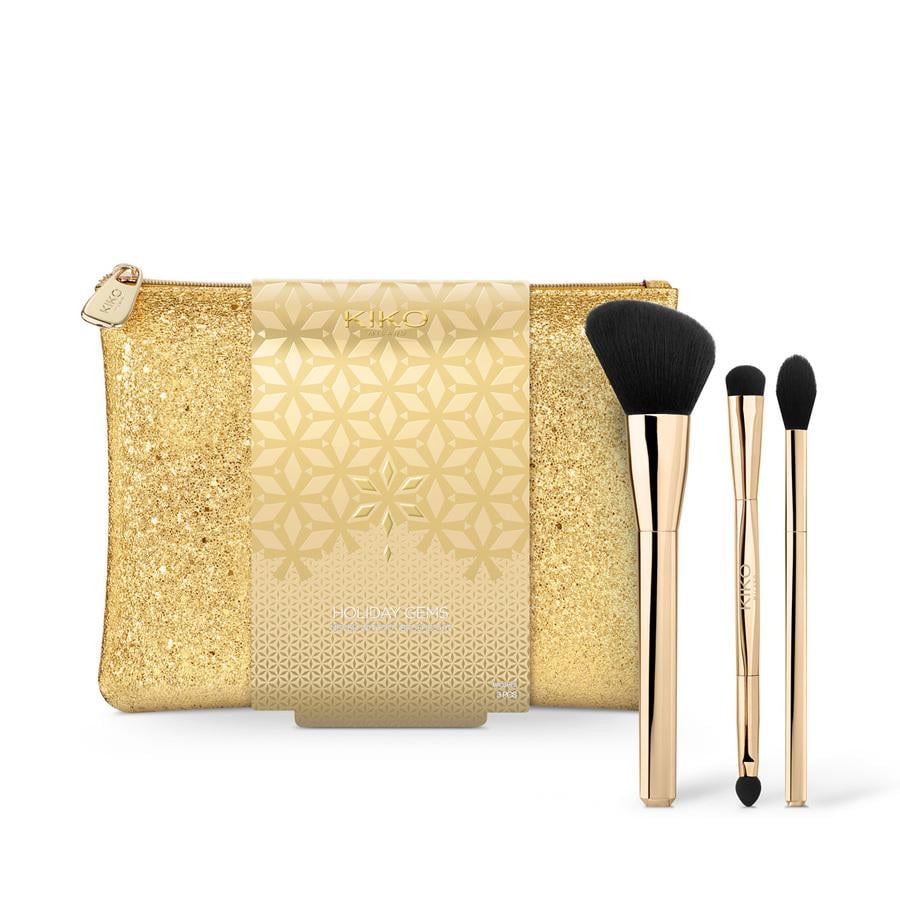 Набор кистей Holiday Gems Never W/O Brushes Set 3 кисти и клатч