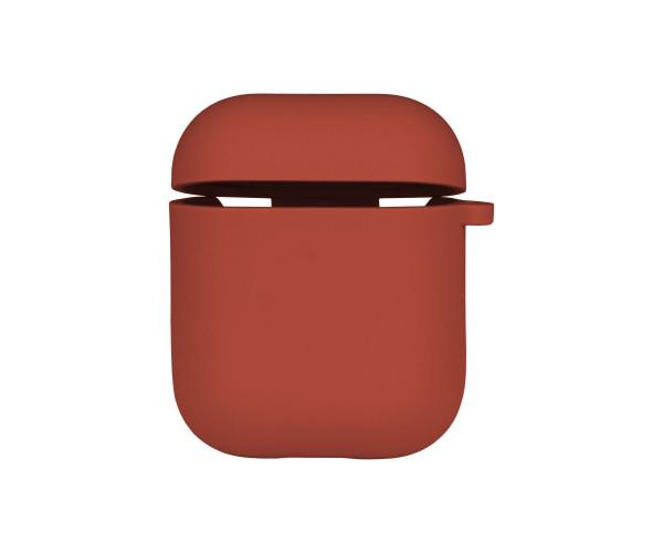 Чехол Silicone Case with microfibra для Airpods 1/2 14 Red