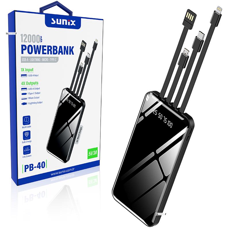 Повербанк FAST CHARGE Sunix PB 40/12 000 mAh - фото 4