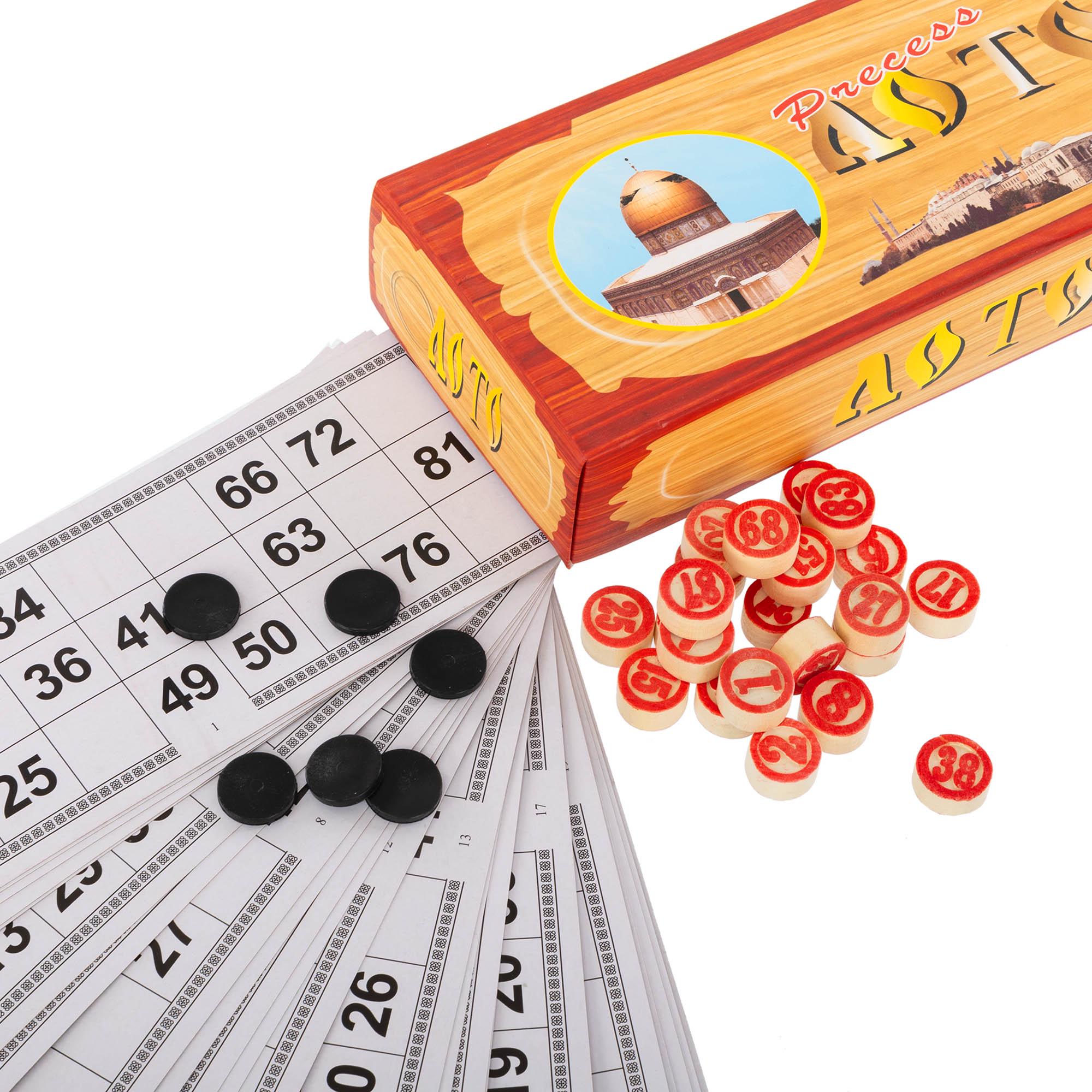 Настольная игра Лото SP-Sport W1908 90 деревянных бочек 24 карты 40 фишек 17,5x15x5 см (W1908) - фото 2 Настольная игра Лото SP-Sport W1908 90 деревянных бочек 24 карты 40 фишек 17,5x15x5 см (W1908) - фото 2