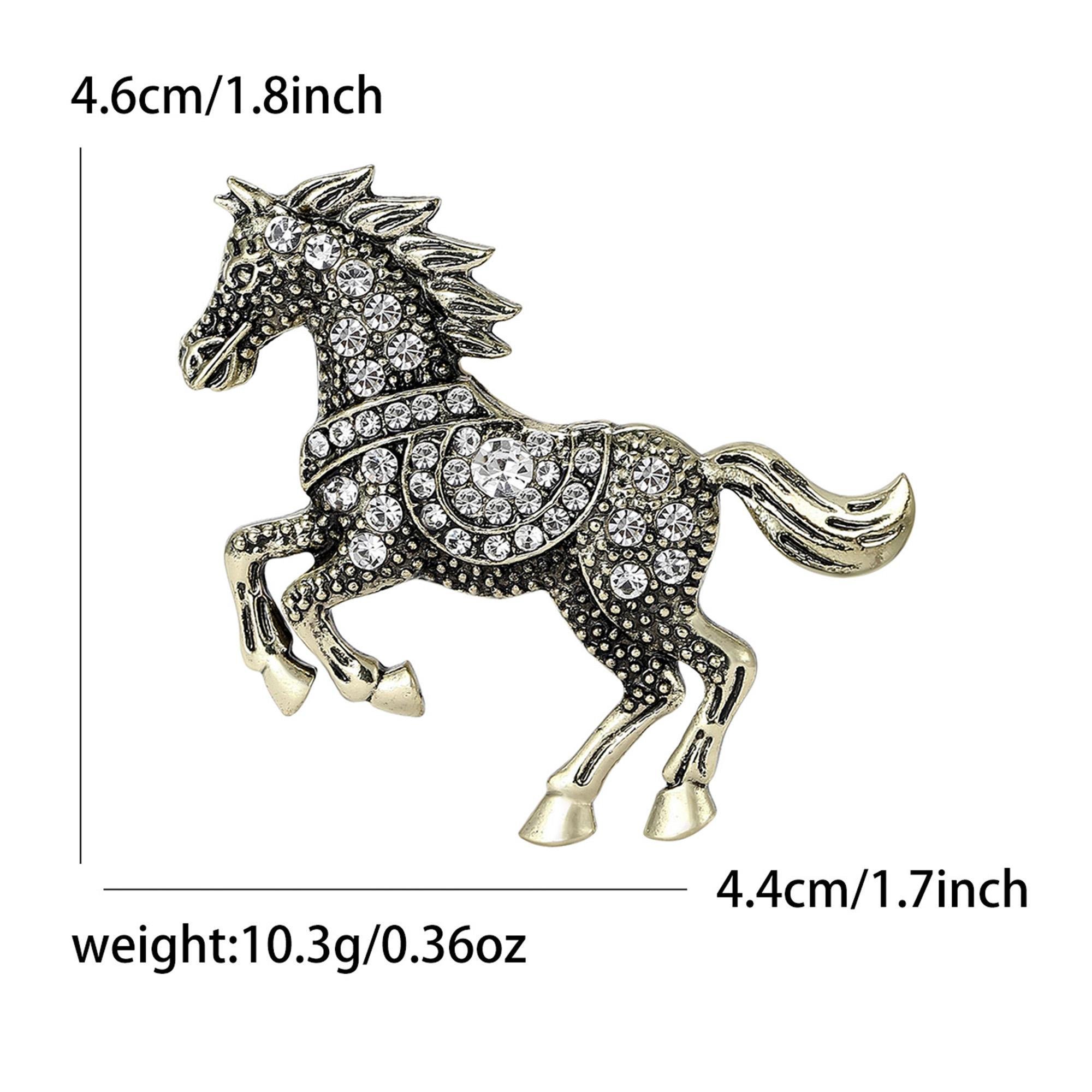 Брошка Кінь 46x44 мм (158511300) - фото 2 Брошка Кінь 46x44 мм (158511300) - фото 2