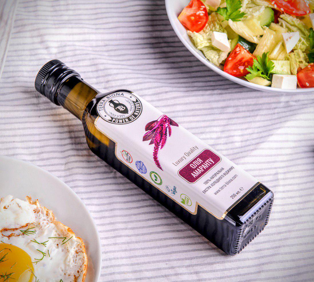 Олія амаранту Terra Biona холодного віджиму 250 мл (12640696) Олія амаранту Terra Biona холодного віджиму 250 мл (12640696)