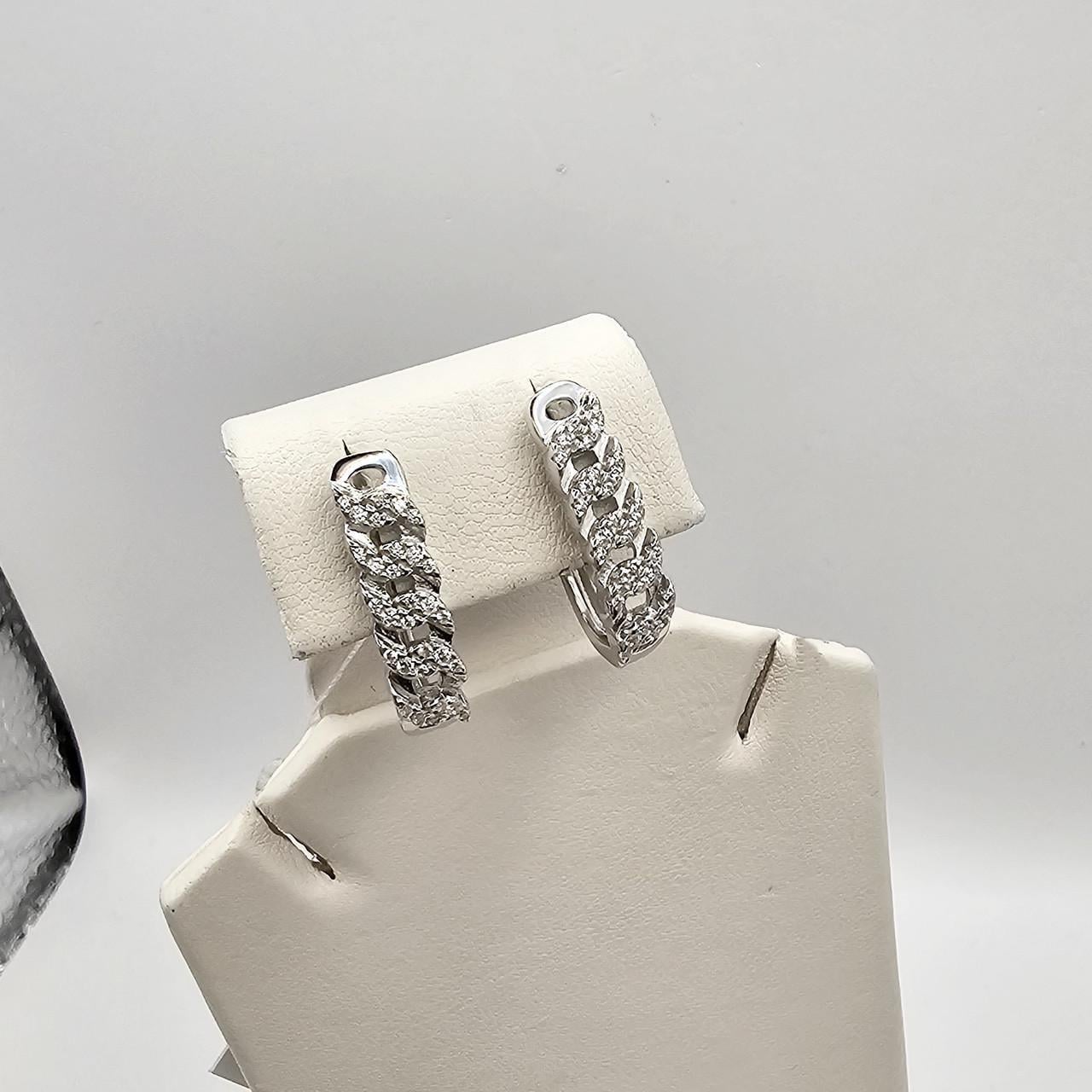Серебряные серьги Цепь с кубическим цирконием 4,71 г (3010913285) Серебряные серьги Цепь с кубическим цирконием 4,71 г (3010913285)