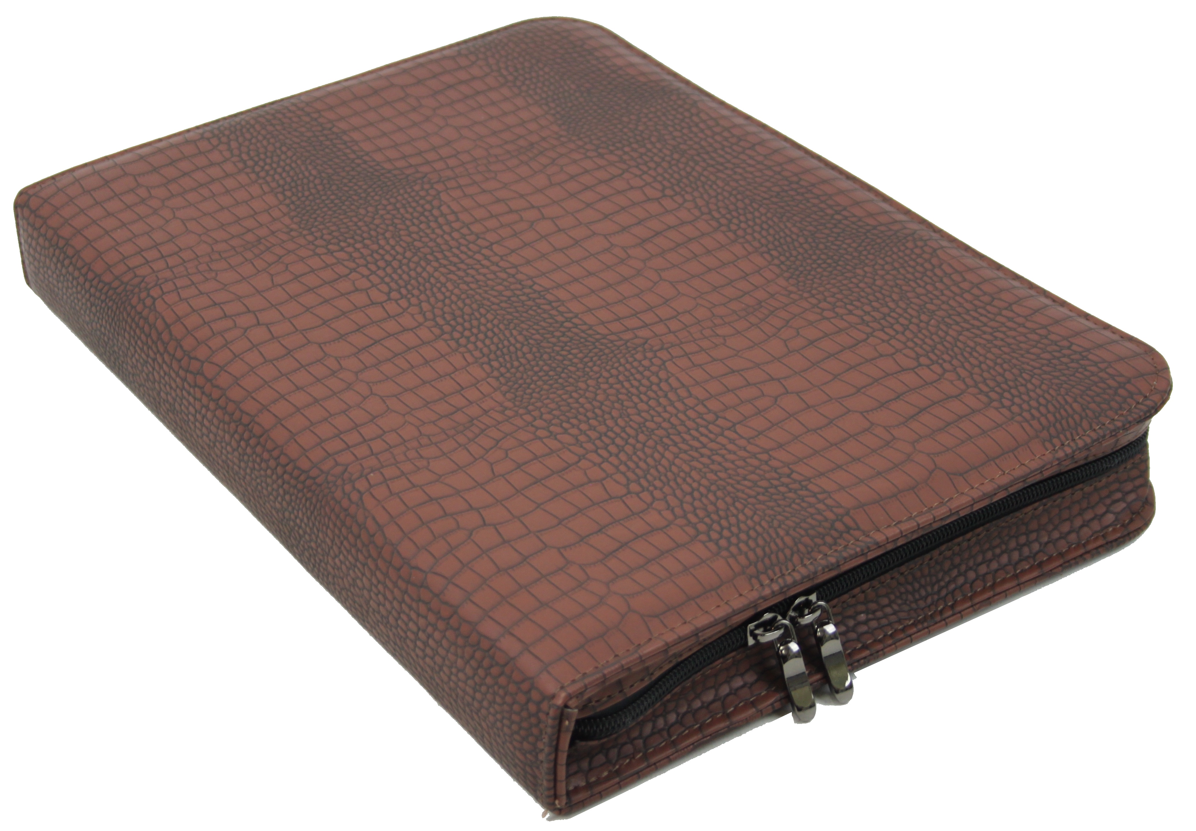 Папка деловая Portfolio из экокожи Коричневый (Port03N croco brown)