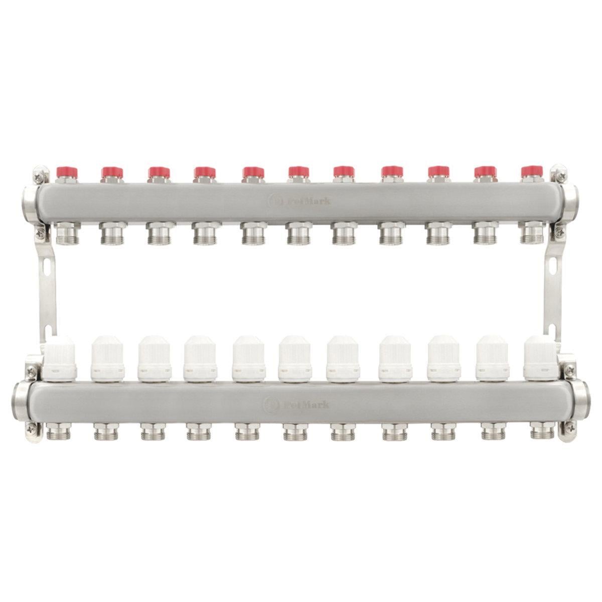 Коллектор Polmark PSMR111 с термоклапанами без евроконусов 1x3/4" 11 выходов (SW-90001)