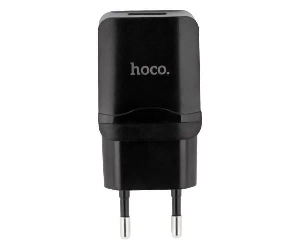 Устройство зарядное сетевое Hoco C22A 2,4 A с кабелем MicroUSB 1 м Black