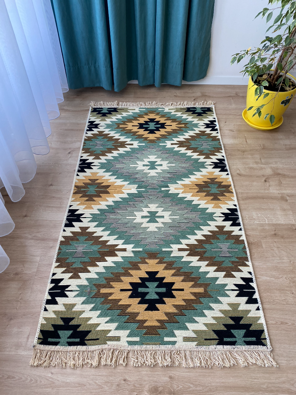 Коврик плетеный двухсторонний Shana Zummi 80x125 см Зеленый - фото 8 Коврик плетеный двухсторонний Shana Zummi 80x125 см Зеленый - фото 8