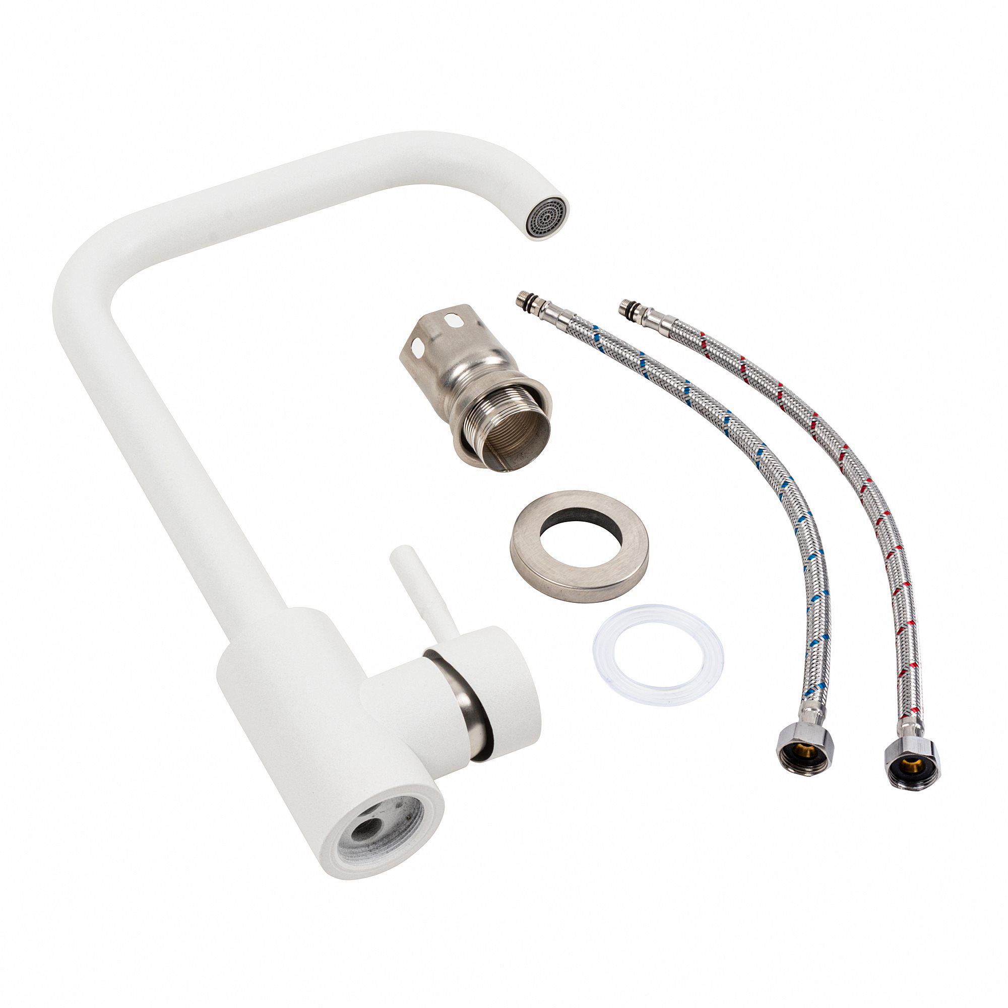 Змішувач кухонний Platinum NS02B Білий - фото 2