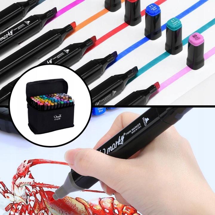 Набор маркеров в органайзере двусторонние спиртовые 80 шт. - фото 4