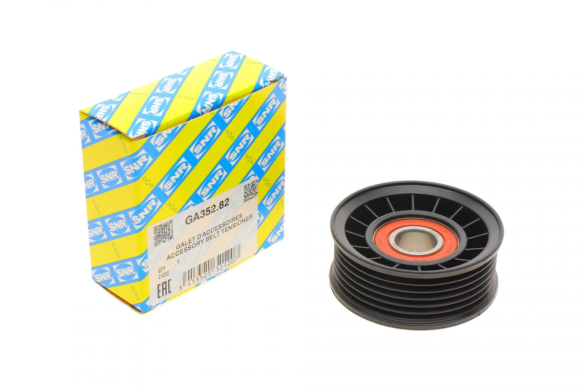 Ролик генератора SNR GA352.82 Ford Focus/Fiesta/C-Max 1.0-1.6 04 паразитный 73x29