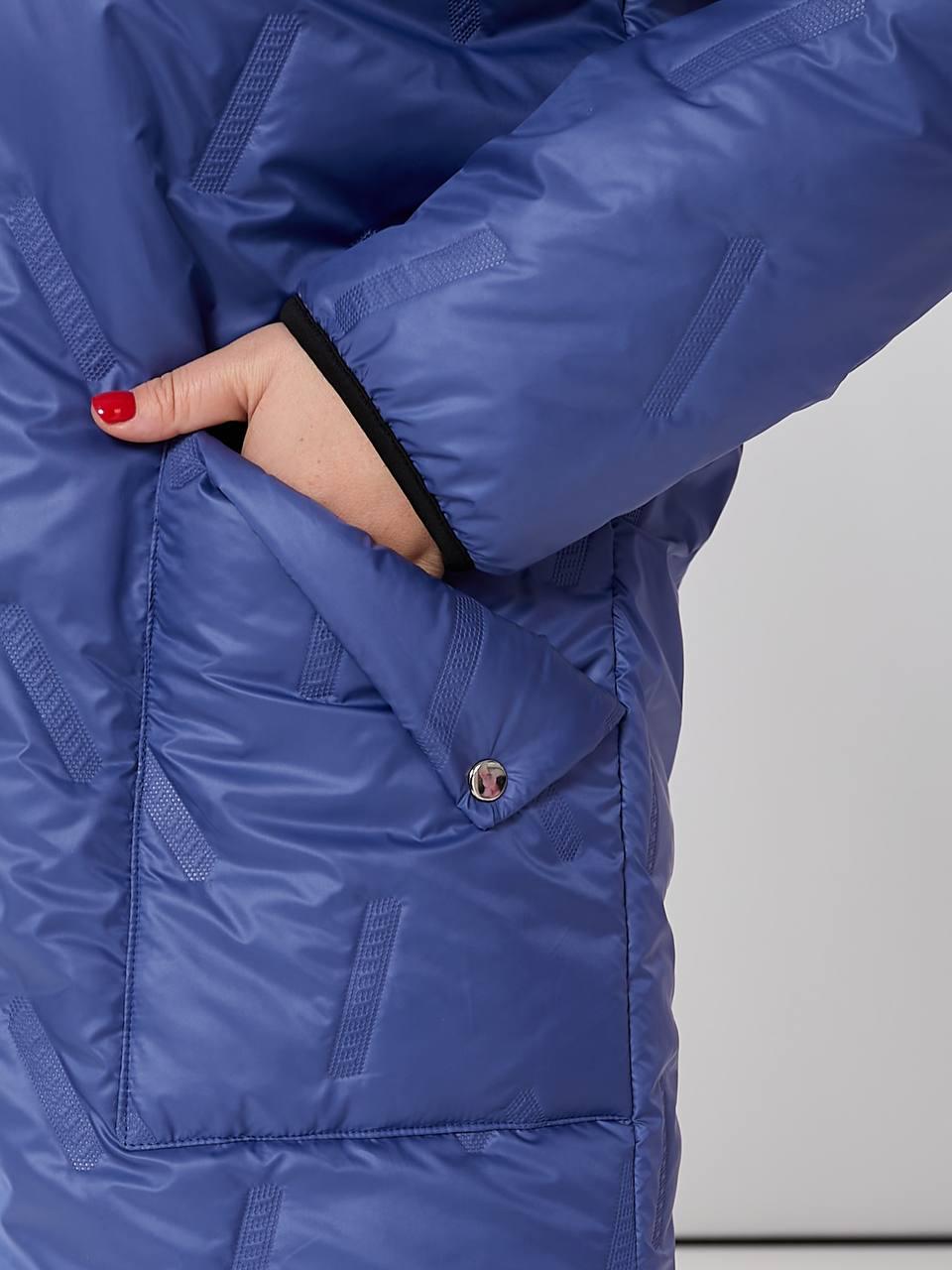 Куртка жіноча на блискавці весна/осінь р. 64-66 Синій (1397) - фото 4 Куртка жіноча на блискавці весна/осінь р. 64-66 Синій (1397) - фото 4