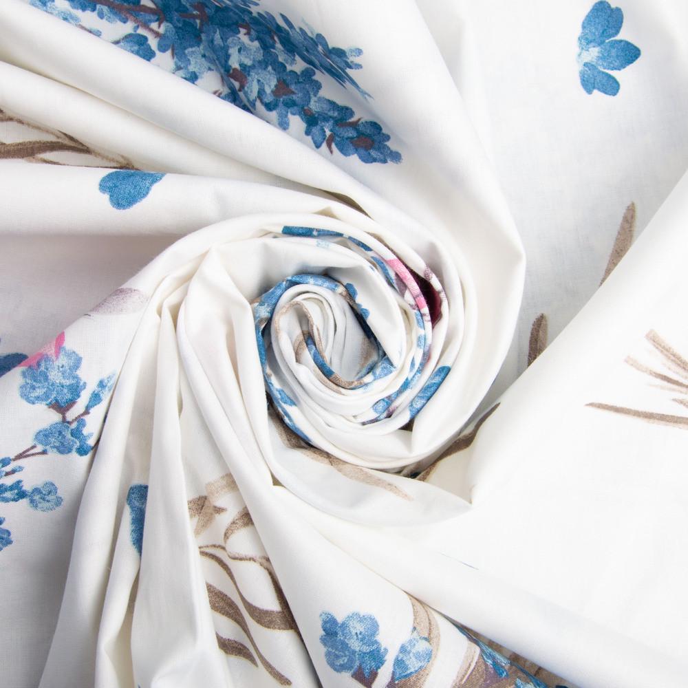 Ткань бязь ранфорс для постельного белья 25216 Лаванда 2,4 м Синий (2354125915)