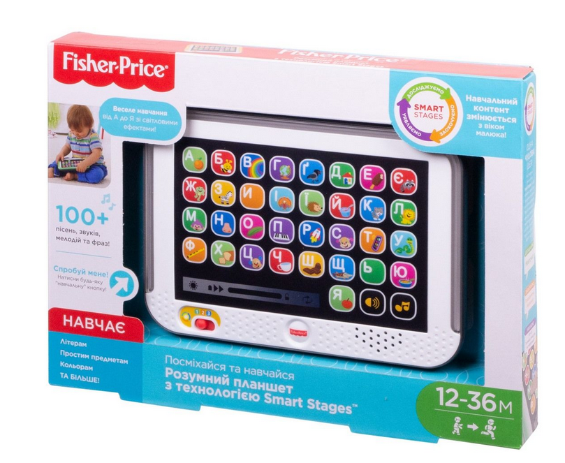 Умный планшет Fisher-Price FBR86 с технологией Smart Stages украинская озвучка (2476801491)