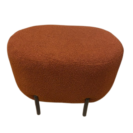 Пуф-банкетка Atlanta м'який/довгі ніжки Брунатний
