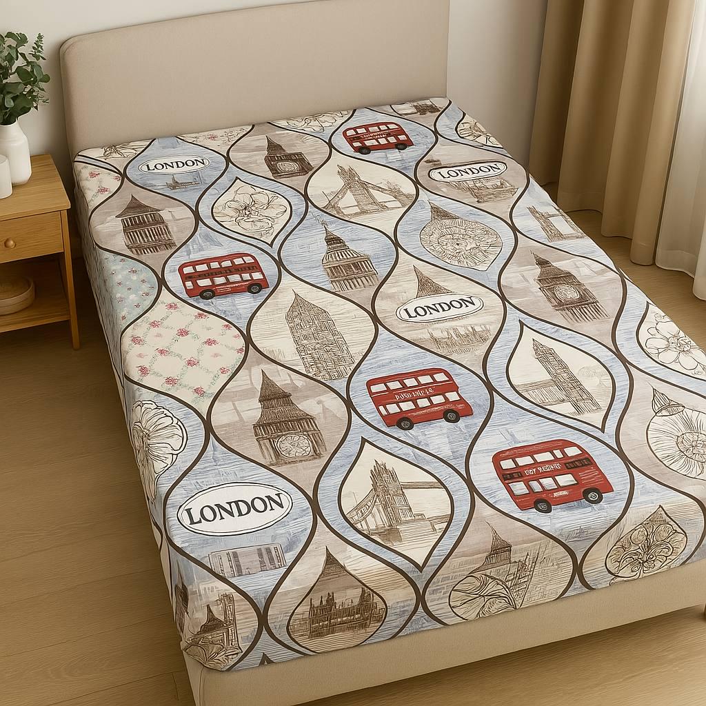 Простынь London на резинке полисатин 160х200 см (SP-1204/x160)