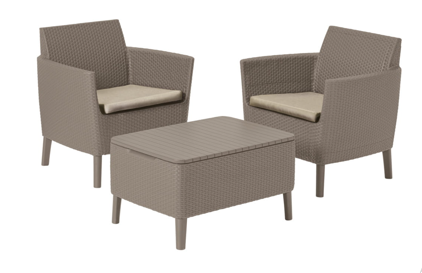 Набор пластиковой мебели для терассы Keter Salemo Balcony Set Капучино (236628)