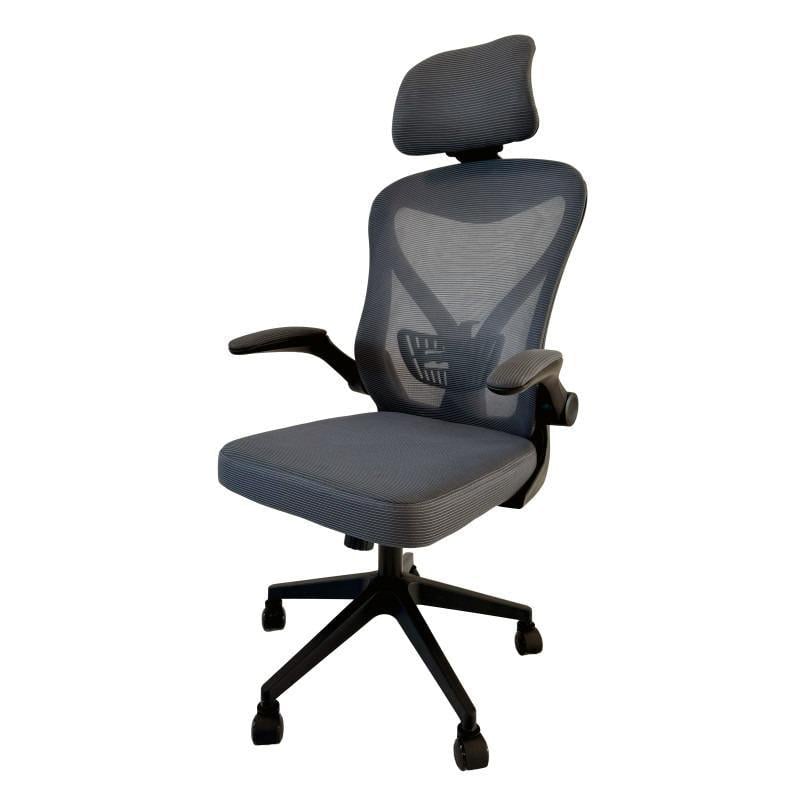 Кресло офисное компьютерное PROLINE T2505 эргономичное с подголовником сетка Gray