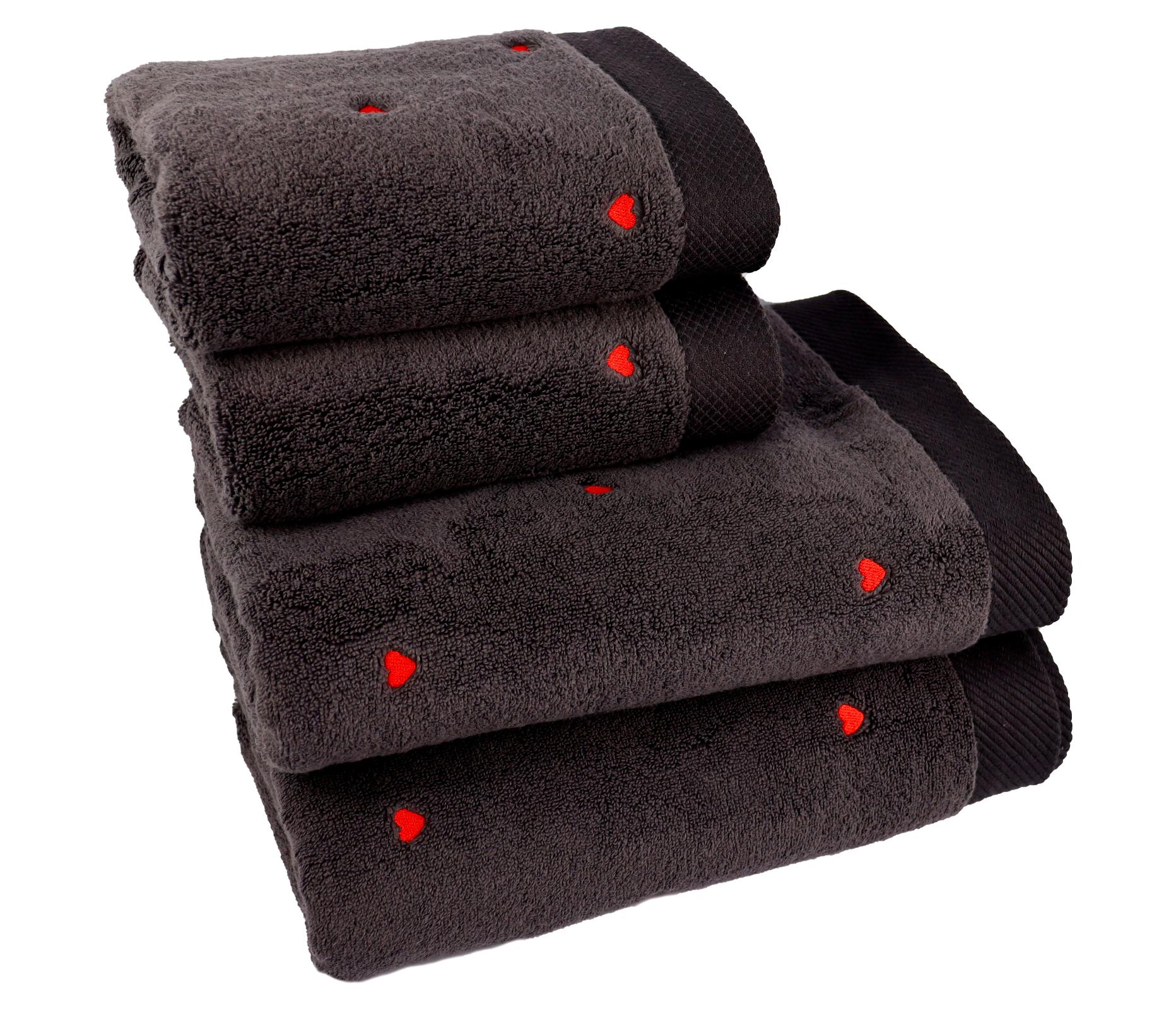 Рушник Lubow/Love Microcotton 50х90 см 550 г/м2 Темно-сірий - фото 3