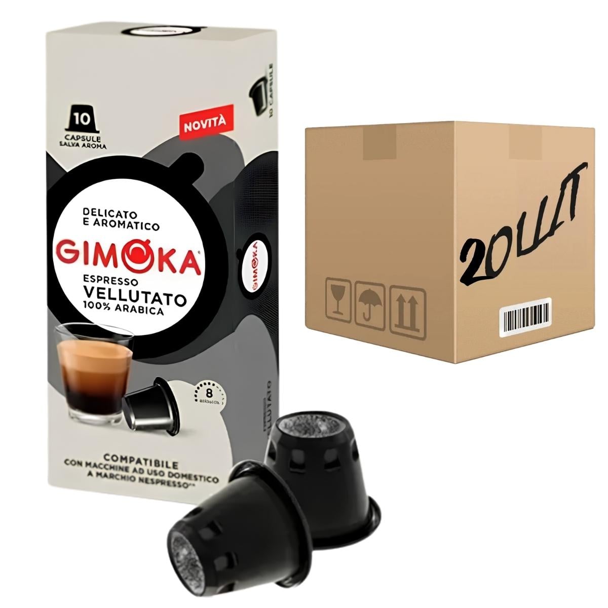 Кофе в капсулах Nespresso Gimoka Vellutato 10 шт. ящик 20 шт. (setg11314)