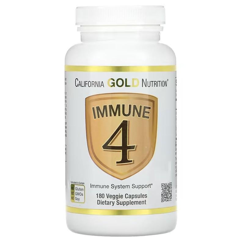 Витамины California Gold Nutrition Immune 4 Immune System Support 180 капсул