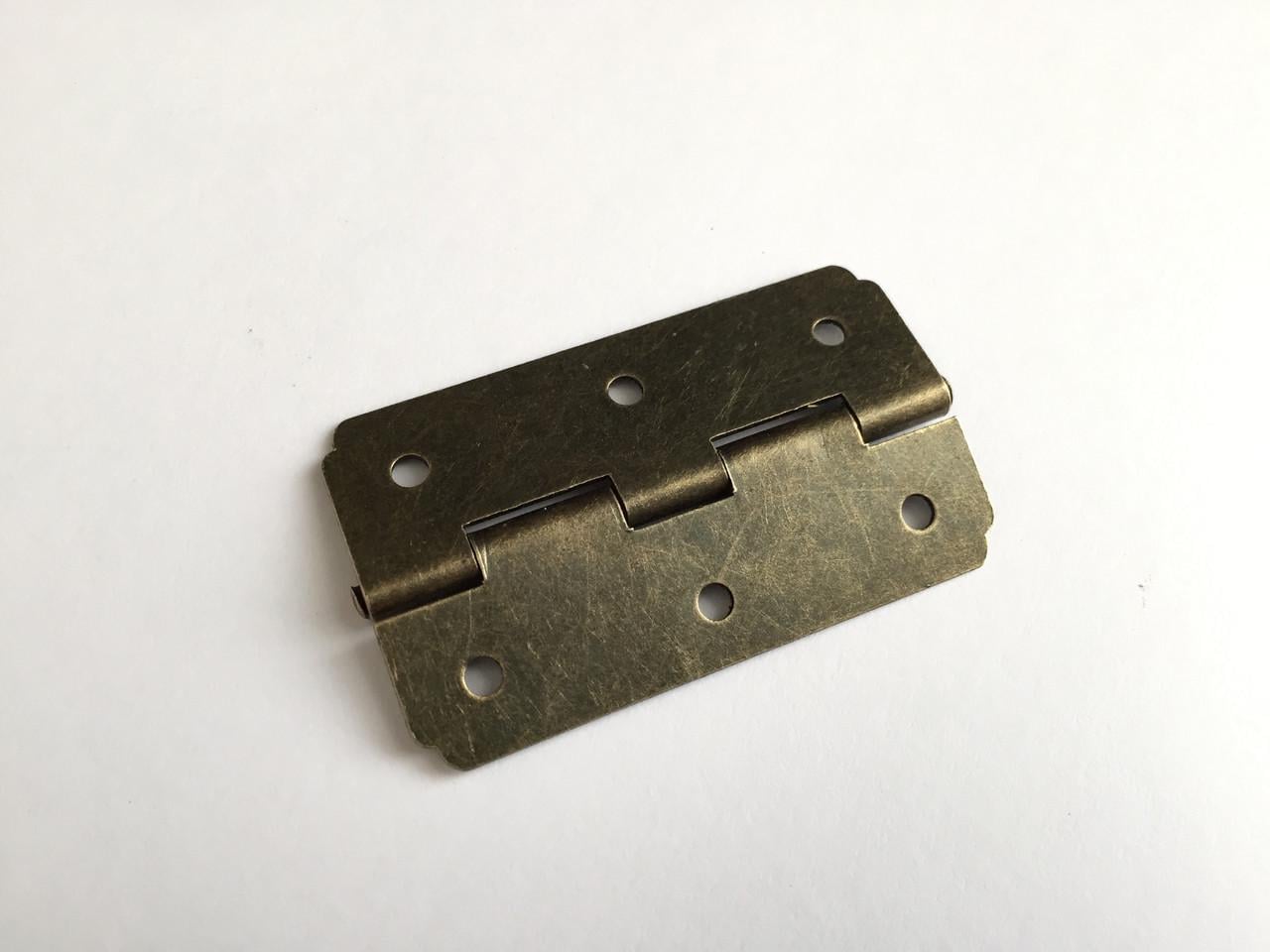 Петля металлическая 55х32 мм 1 шт. Античная латунь (225871725)