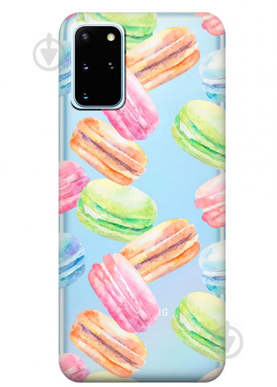 Прозрачный силиконовый чехол iSwag для Samsung Galaxy S20 Plus Французские печенья (M1097)