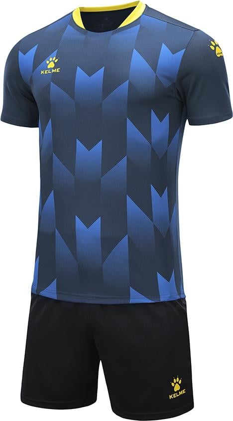 Комплект футбольной формы Kelme BURGOS 8251ZB1003.9416 14 лет XS Темно-синий/Желтый