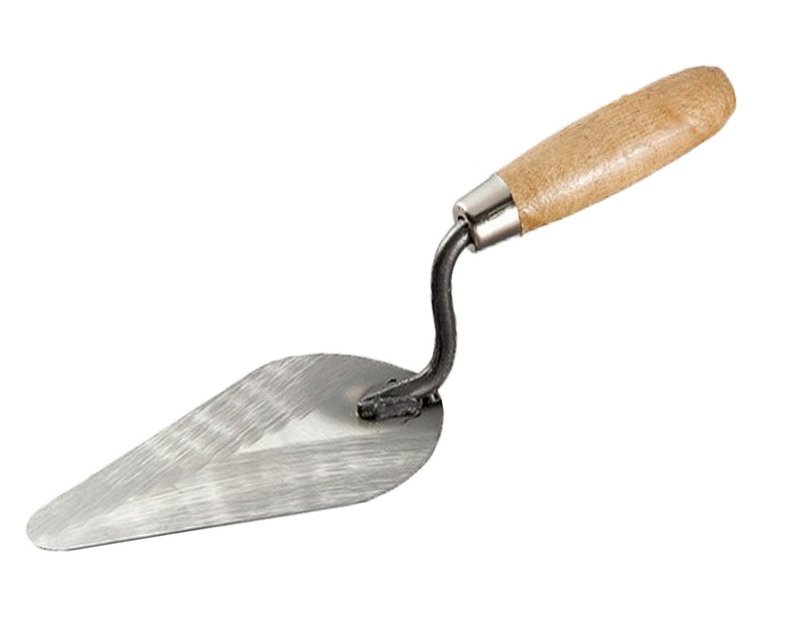 Кельма металлическая овальная 155 мм с деревянной ручкой (55845)