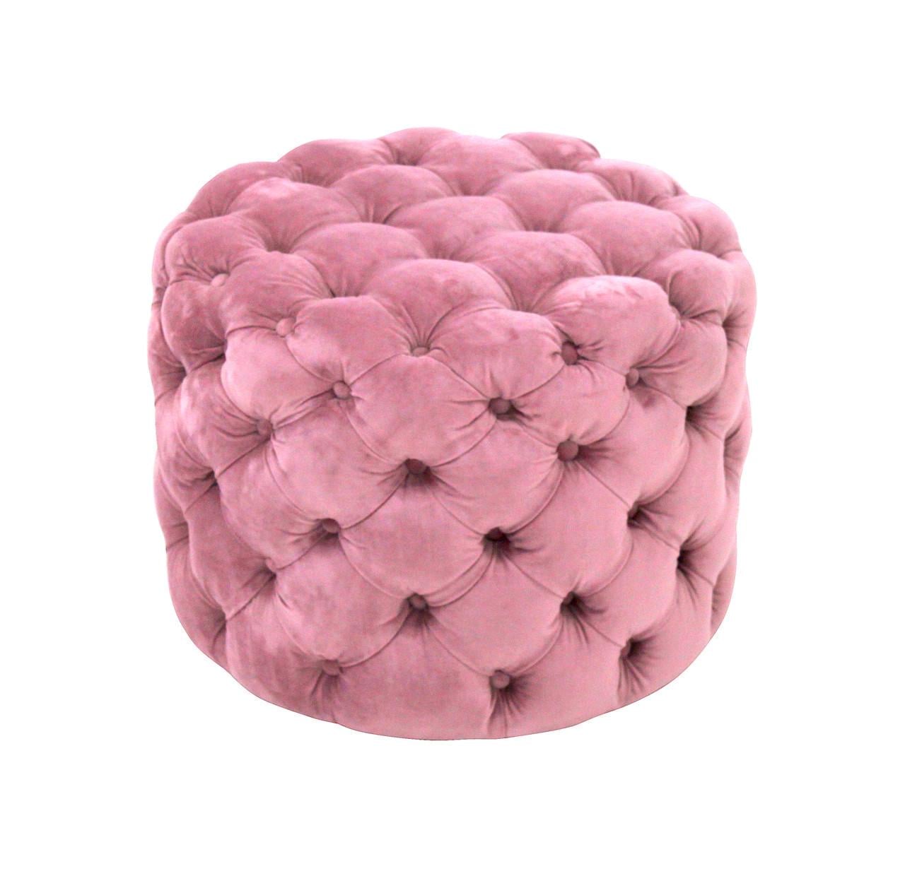 Пуф Mebelle Emie-l велюр 50x50x50 см Розовый (0152)