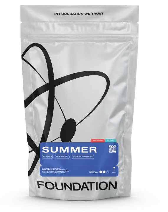 Кава в зернах Foundation Coffee Roasters Summer свіжообсмажена 250 г