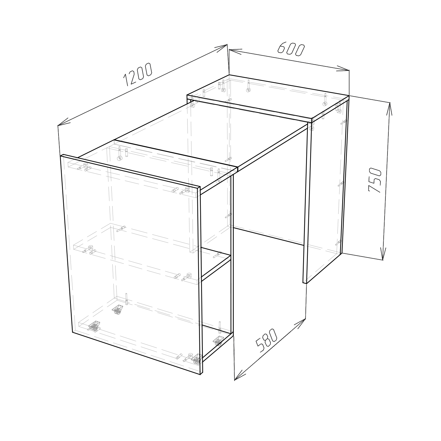 Компьютерный стол Mebliromax Smart 650х600х368 мм Индастриал (1200) - фото 5