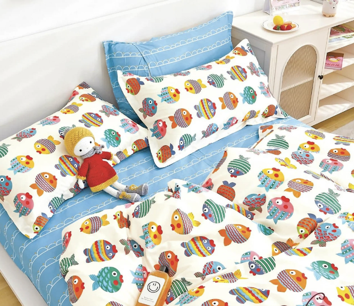 Постельное белье детское Viluta Рыбы твил сатин Постельное белье детское Viluta Рыбы твил сатин