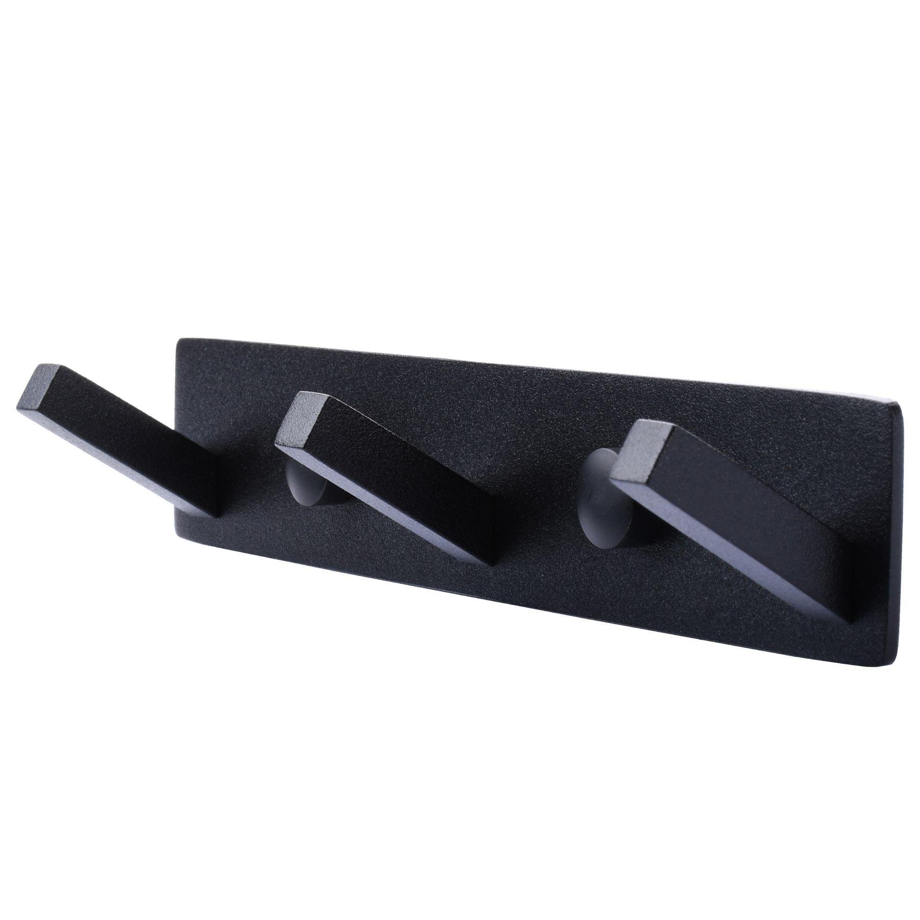 Тримач з гачками для рушників TOPAZ TKB 9385-3-BL 000021255 на 3 гачки Чорний (103489)