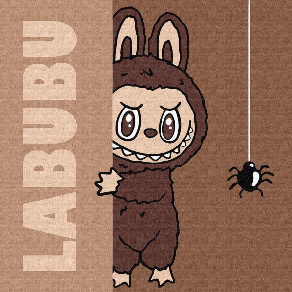 Картина за номерами Ideyka Схованки Лабубу 25x25 см (Id-KHO1302)