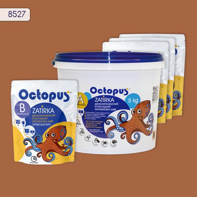 Фуга двокомпонентна епоксидна для плитки і мозаїки Octopus 5 кг 8527 (8527-5)