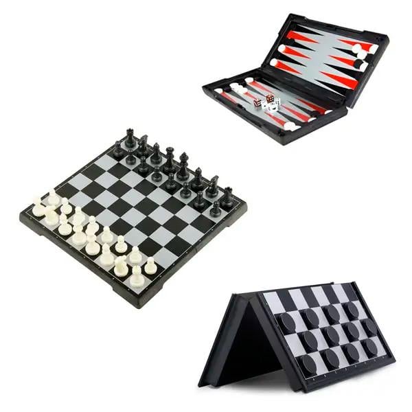 Набір шахів 3в1 магнітні 25х25 см