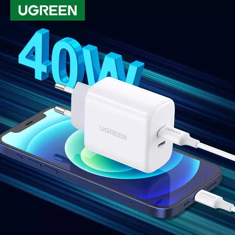 Зарядное устройство сетевое UGREEN CD243 PD 40W Smart Fast Charger White (10343) - фото 6 Зарядное устройство сетевое UGREEN CD243 PD 40W Smart Fast Charger White (10343) - фото 6