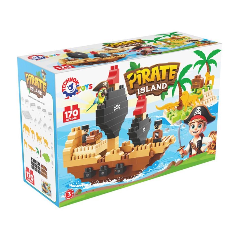 Детский развивающий конструктор Pirate Island 170 деталей (IC-187-C-583)
