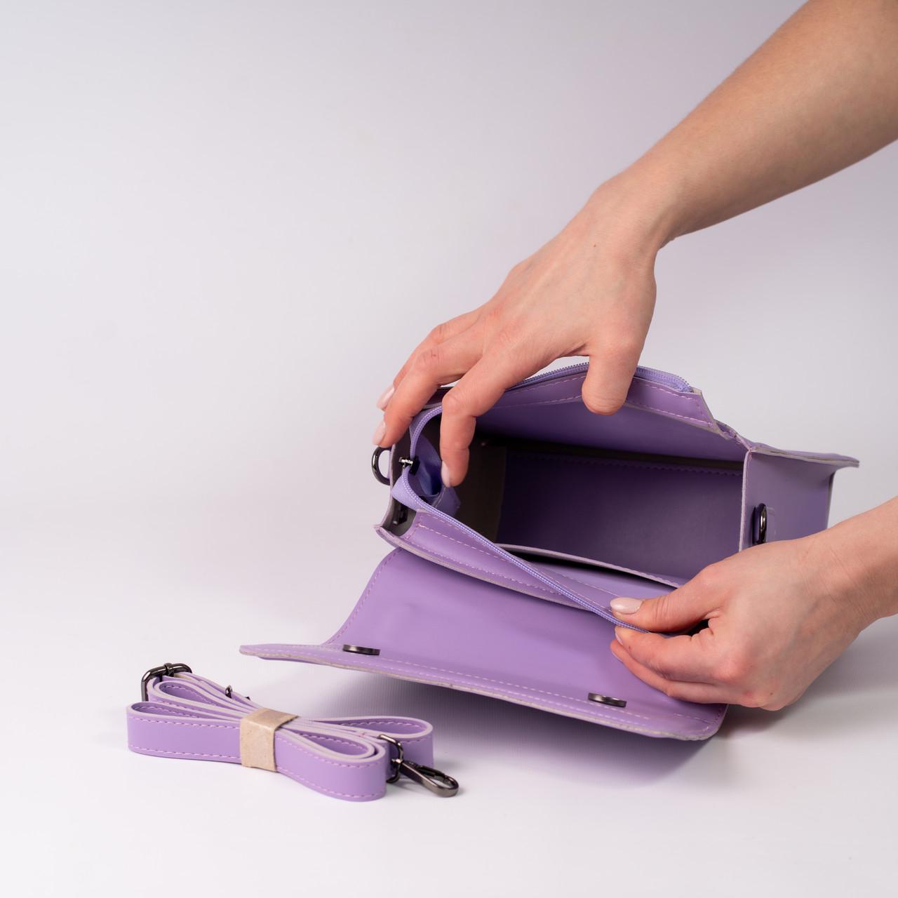 Сумка женская кросс-боди XENIA № 18-24 Лавандовый - фото 4 Сумка женская кросс-боди XENIA № 18-24 Лавандовый - фото 4